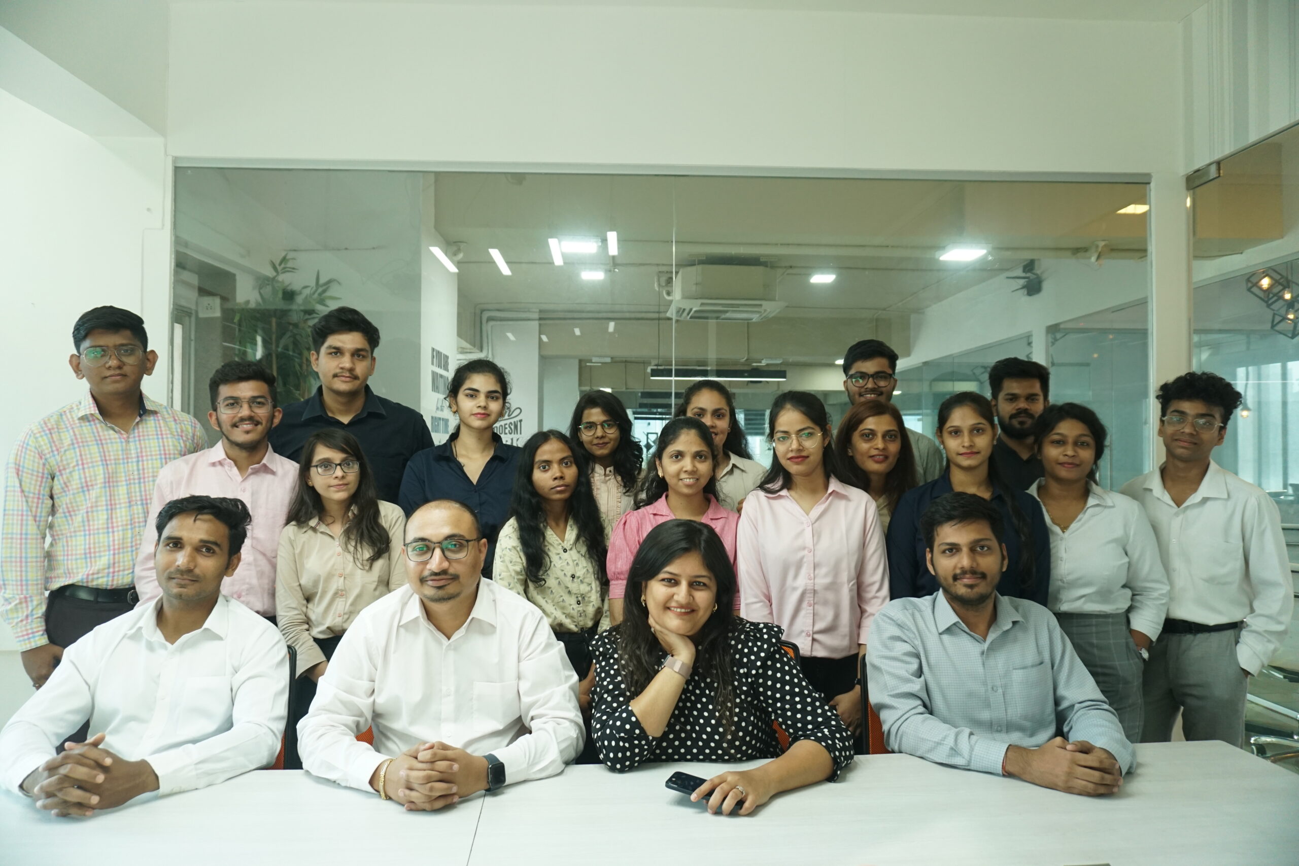 Team group photo indoors