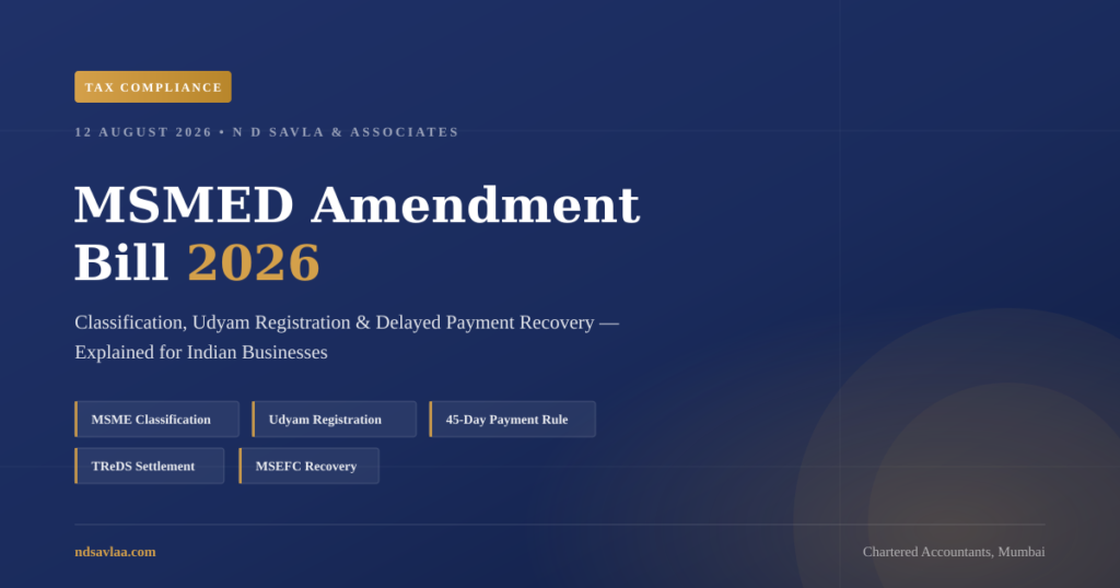What Is the MSMED Amendment Bill 2026 and How Does It Impact Your Business?