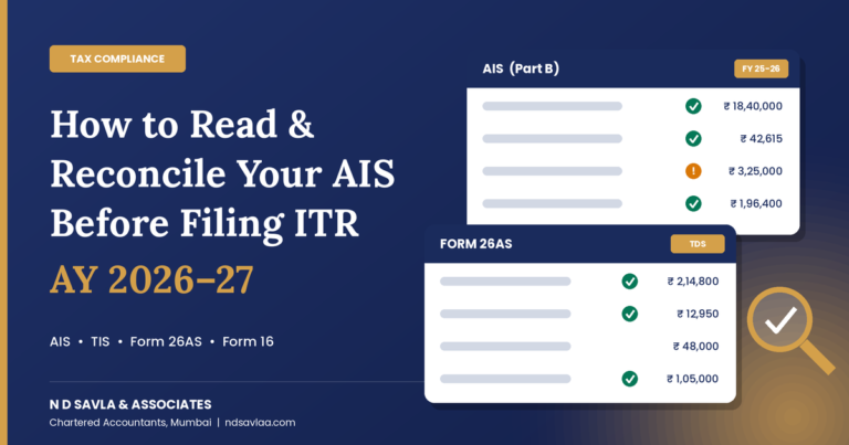 How to Read & Reconcile Your AIS Before Filing ITR for AY 2026–27